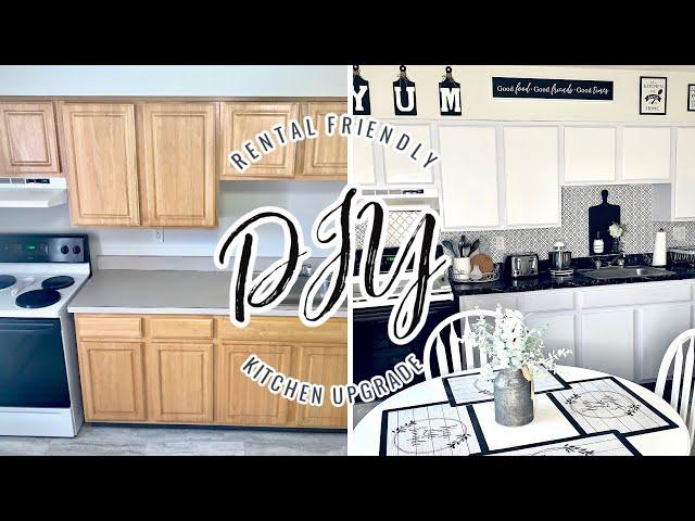 KITCHEN MAKEOVER UNDER $30! DIY RENTAL FRIENDLY