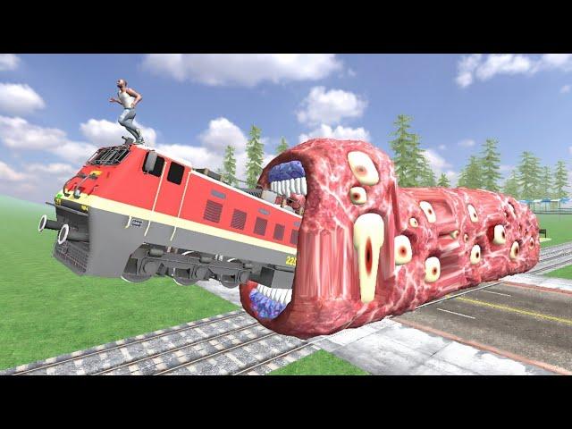 Franklin Vs Train Eater In Indian Bike Driving 3d