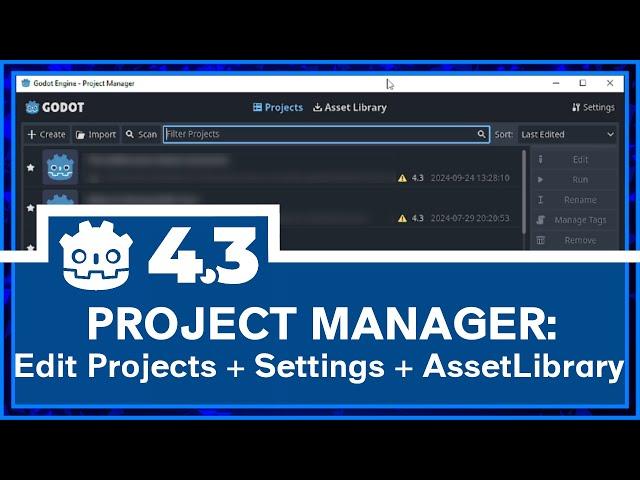 How the Project Manager Works in GODOT 4.3