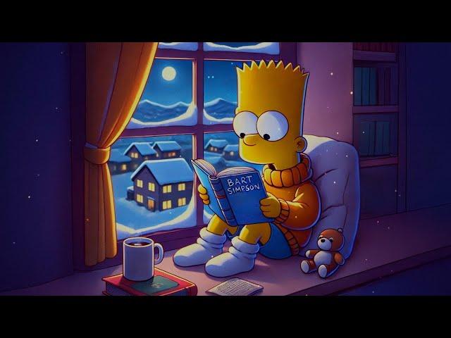 Chilly Night Stories ️ Lofi Hip Hop [ Calming Snowy Winter Vibes ]