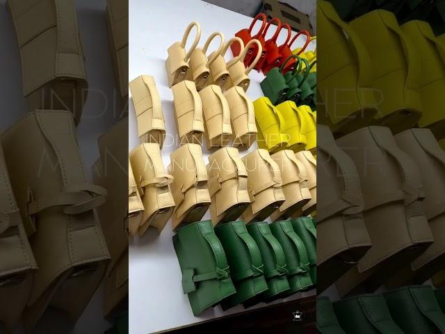 Colorful mini #handbags manufactured by our Indian Leather Manufacturer. #leather #leathercraft