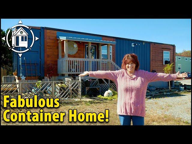 She never has to worry about money again! Tiny Container Home