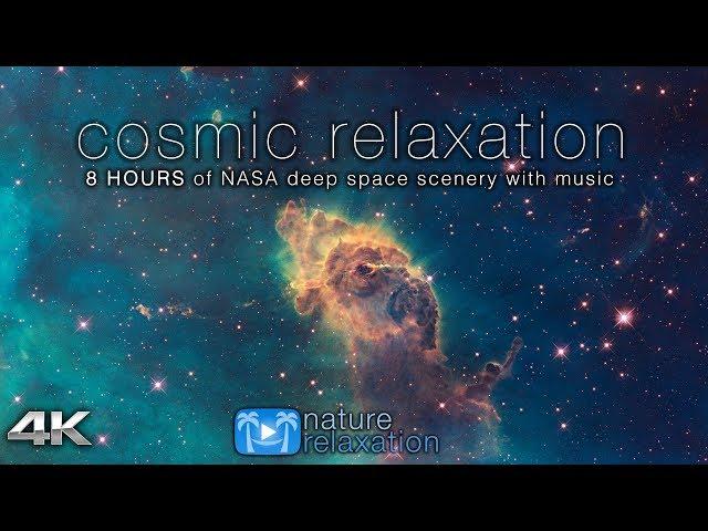 COSMIC RELAXATION: 8 HOURS of 4K Deep Space NASA Footage + Chillout Music for Studying, Working, Etc