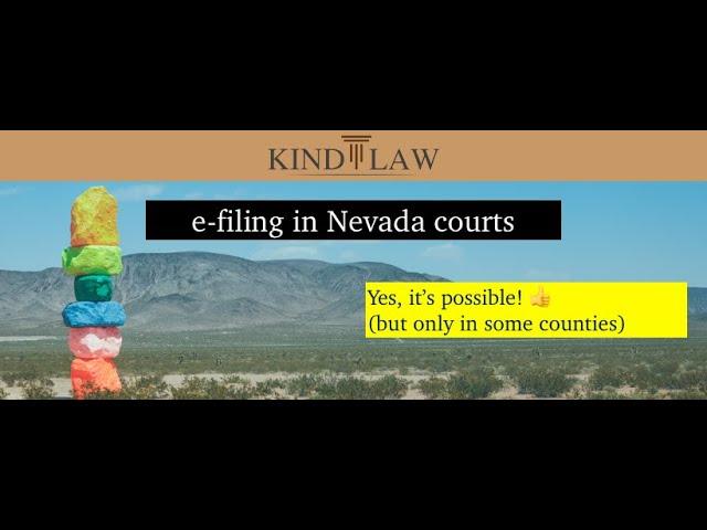 Efile Nevada court documents | How to create an efile account