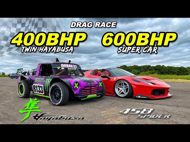 TWIN HAYABUSA MINI vs FERRARI 458 SPIDER