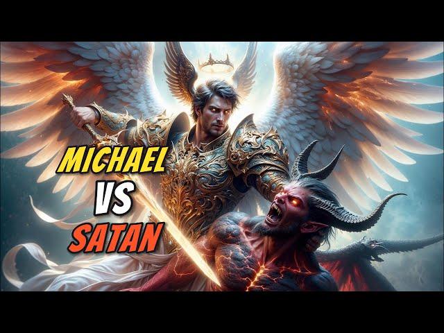 Satan fights Michael on earth.
