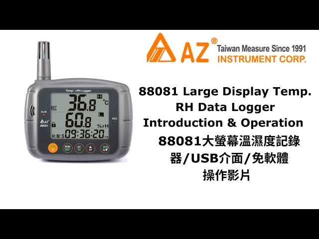 AZ 88081 Big display humidity and temperature datalogger