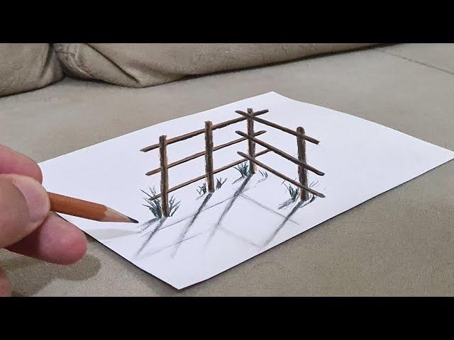 very easy 3d drawing on paper for beginners