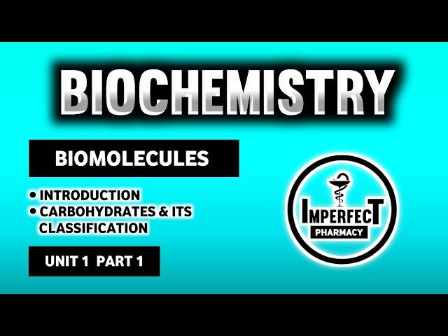 Carbohydrates | Biomolecules | Biochemistry | B Pharma 2nd Semester