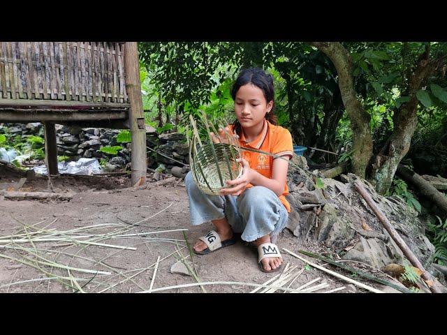 Bamboo basket weaving skills of a highland girl