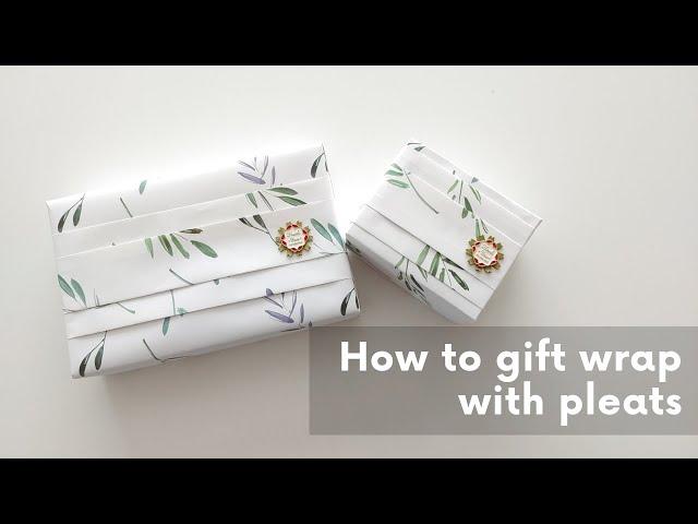 How to gift wrap with pleats + 간단한 주름포장법 + 리본이 없어도 예뻐요