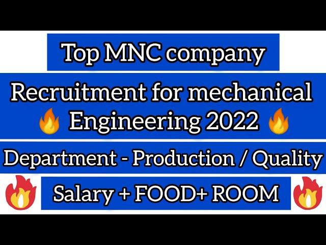 Mechanical Engineering Jobs | Engineering Job Vacancy | Private Company Job Vacancy 2022