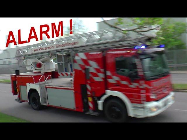 ALARM! Einsatz Werkfeuerwehr Sindelfingen 5 Fahrzeuge - Mercedes plant fire brigade