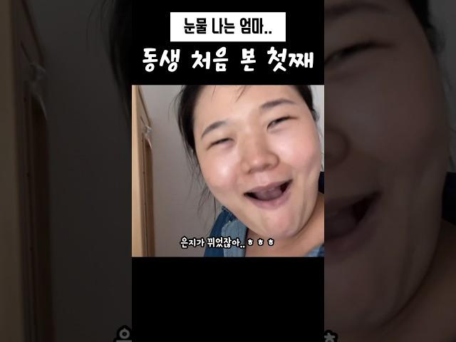 동생 처음 본 첫째