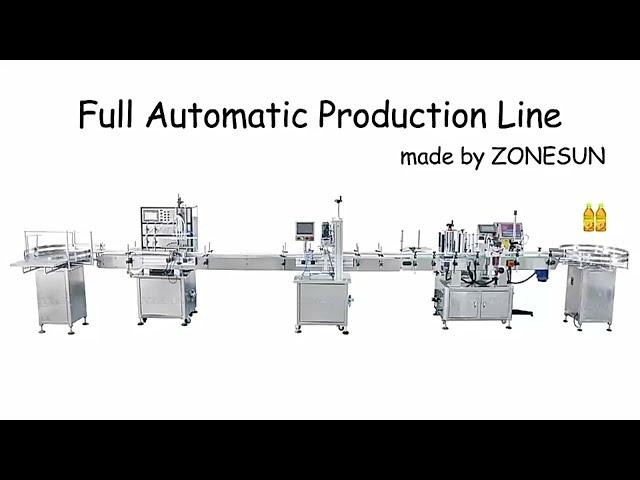 ZONESUN Small Bottle Filling Capping And Labeling Machine With Intelligent Inkjet Printer