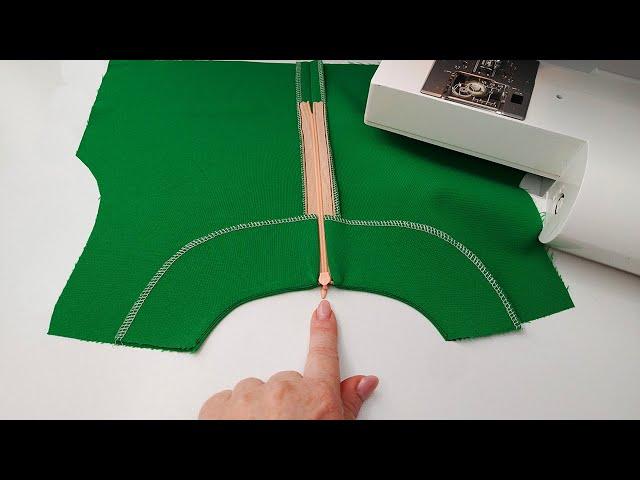 ️‍How to sew a zipper into the neck of a dress / amazing sewing tricks