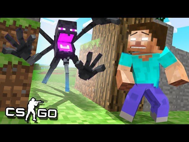 CSGO - ¡EL ESCONDITE EN KARMALAND MINECRAFT CON HEROBRINE Y ENDERMANS! - HIDE AND SEEK