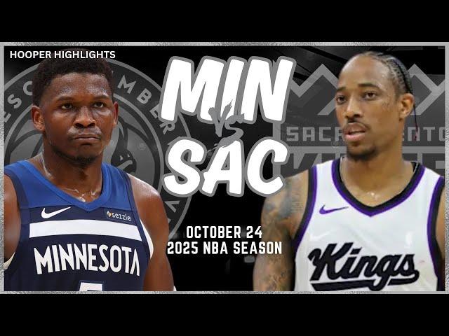 Minnesota Timberwolves vs Sacramento Kings Full Game Highlights | Oct 24 | 2025 NBA Season