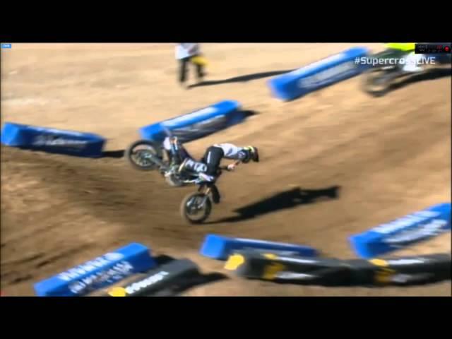 Cooper Webb HUGE Crash @ 2015 San Diego Supercross (2015 Monster Energy Supercross Round 6)