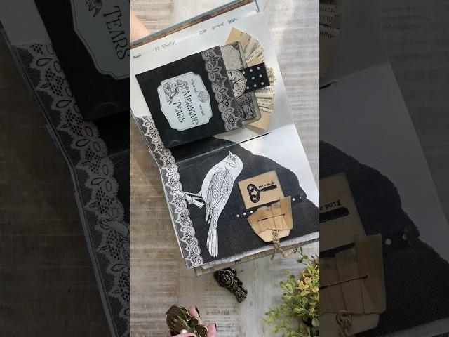 Junk journal with me | Raven inspired junk journal pages #junkjournal #junkjournaling #scrapbooking