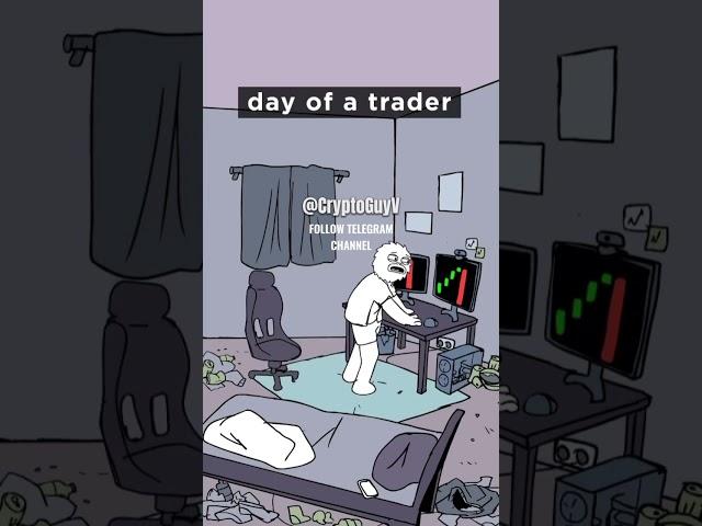 Day of a crypto trader #investment #money #trading #trader #memecoin #memecoins #crypto #investor
