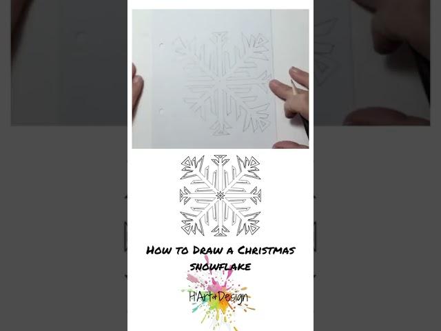 How to Draw Sketch a  Christmas Snowflake || Art Tutorial || Sketchbook Idea -Christmas card - FULL