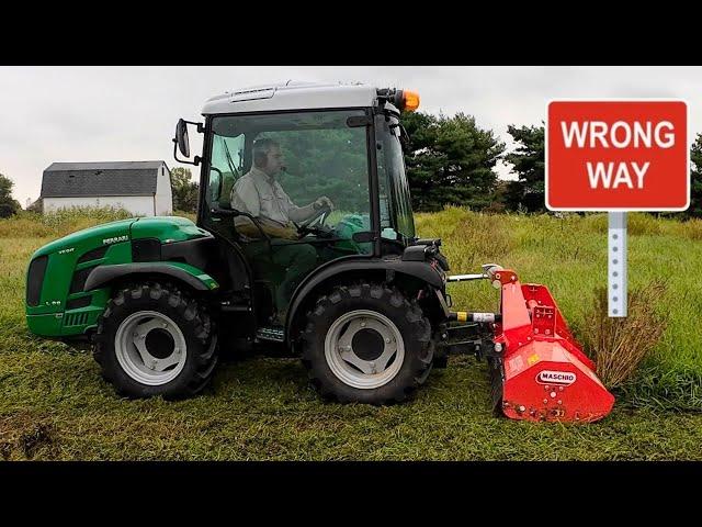 Is This Ferrari Tractor Mowing Backwards a Game Changer?