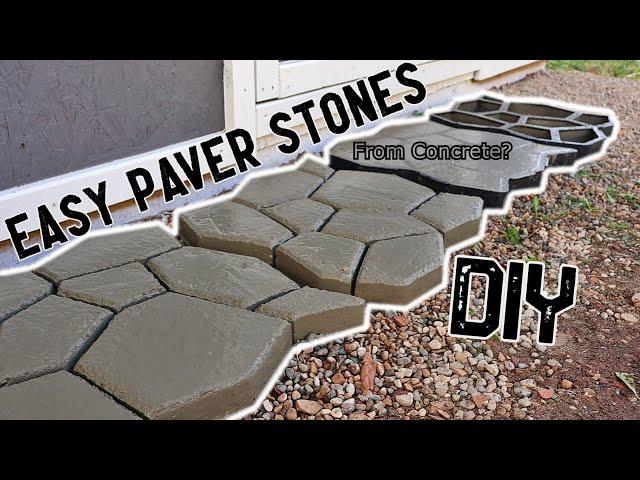 Making a paver walkway from concrete and a mold | How to