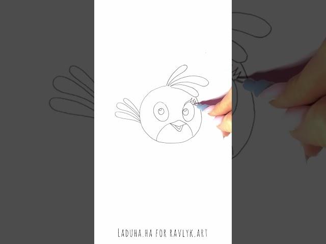   Drawing Stella from Angry Birds  Learn & Create  #shorts #drawing #RavlykArt