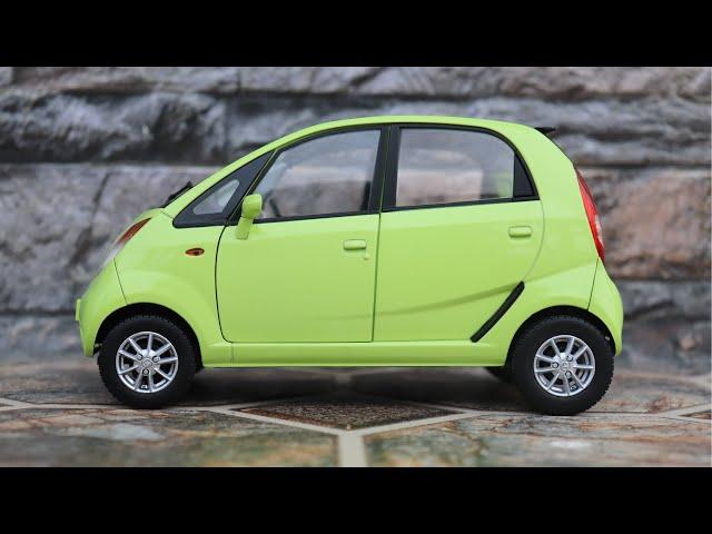 Diecast Car Unboxing - Tata Nano Green 1/18 Scale Model Car