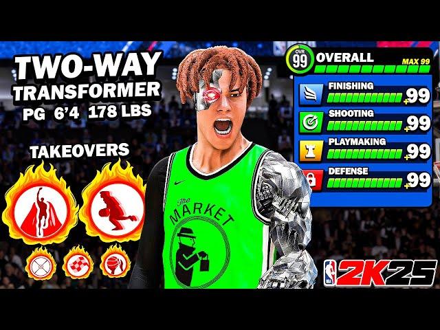 *NEW* ULTIMATE 2-WAY ISO POINT GUARD BUILD on NBA 2K25 (Best Jumpshot, Dunk packages, Dribble Moves)