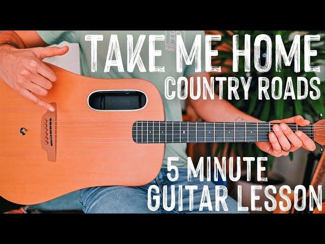 Take Me Home, Country Roads John Denver Guitar Tutorial // Country Roads Guitar Lesson #1020