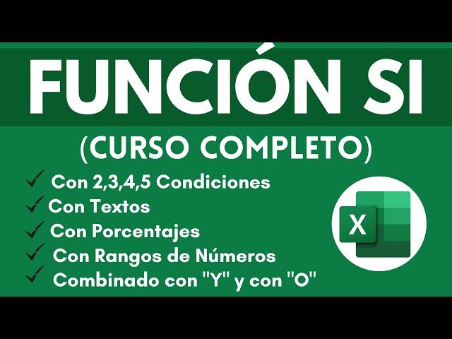 Función SI en Excel - Curso Completo Excel ( 17 Ejemplos-Básico-Intermedio-Avanzado)