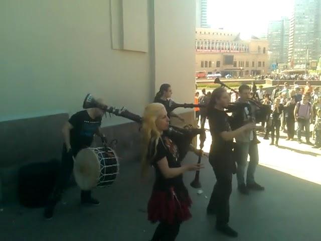 Russian folk melody "Katyusha" on the bagpipes