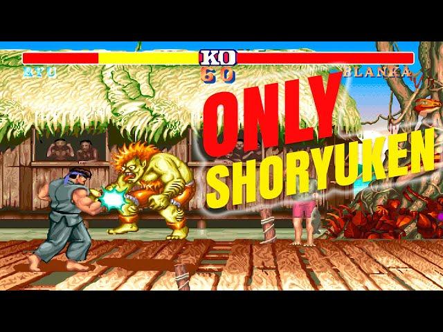 RYU Longplay  ONLY SHORYUKEN  Street Fighter 2 Champion Edition (Hardest)   4K HD 60 FPS