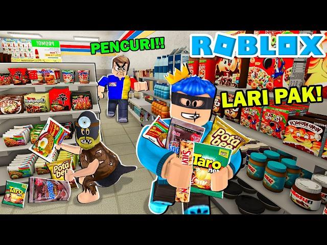 TERTANGKAP CCTV PANDU GAMING DAN PAK UNAT MENCURI SNAK DI INDOMARET ROBLOX!!