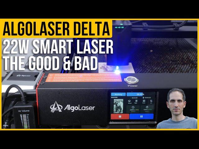 AlgoLaser Delta 22W Laser Engraver Cutter Review | Touch Screen, Smart Air