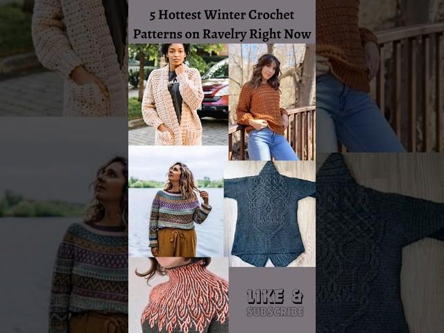 Top 5 Winter Crochet Patterns on Ravelry right now.   in description.  #crochet