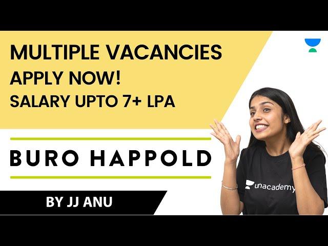 BURO HAPPOLD Multiple Vacancies | Salary ₹7+ Lakhs | Permanent Job | Job Alerts | JJ Anu