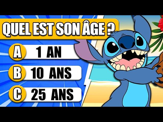 Quel est LE VRAI ÂGE de tes PERSONNAGES PRÉFÉRÉS ? ⭐ | Quiz Animation  | Stitch, Vaiana, Walle-E..