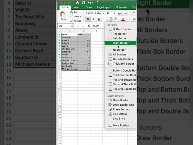 Quickly add Table Border in Excel. #excel #microsoftexcel #exceltutorial #microsoft #dataentry