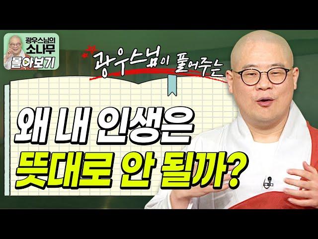 내 인생이 안 풀리는 진짜 이유? 50세가 달라지는 법ㅣ ‘업’의 법칙ㅣ광우스님이 풀어주는 업보 이야기 [광우스님 소나무 시즌 3 3편 몰아보기]