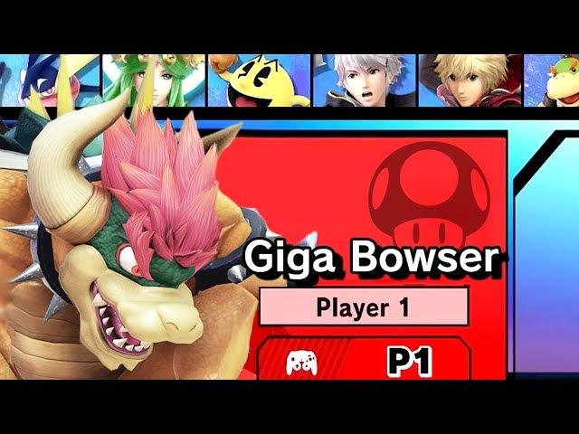 Play As Giga Bowser in Super Smash Bros Ultimate (Boss Character) Vs All Bosses + Final Boss