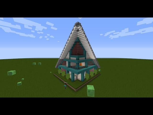 Постройка: треугольный дом #minecraftbuilding