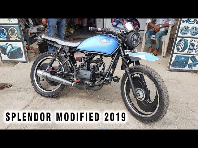 Hero Splendor Modified Into Cafe Racer | 2019 | Kamal Auto Nikhar