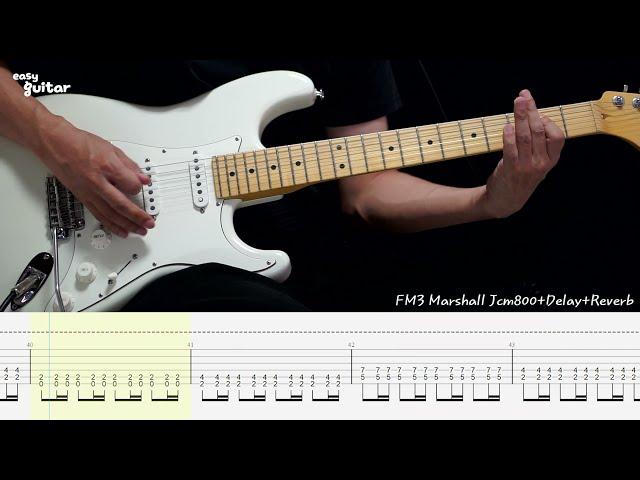 Europe - The Final Countdown Guitar Lesson With Tab(Slow Tempo)