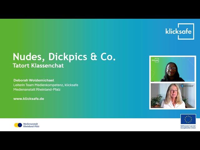 klicksafe-Webseminar: Nudes, Dickpics & Co. - Tatort Klassenchat