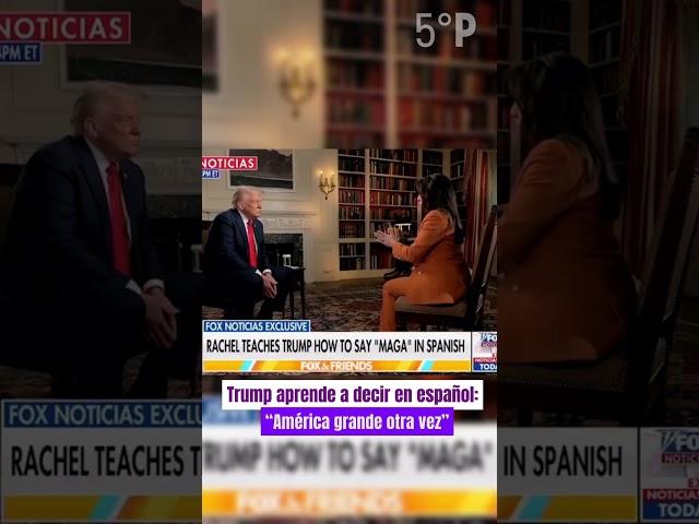 Una periodista de la Fox enseña a Trump a decir en español: "América grande otra vez"