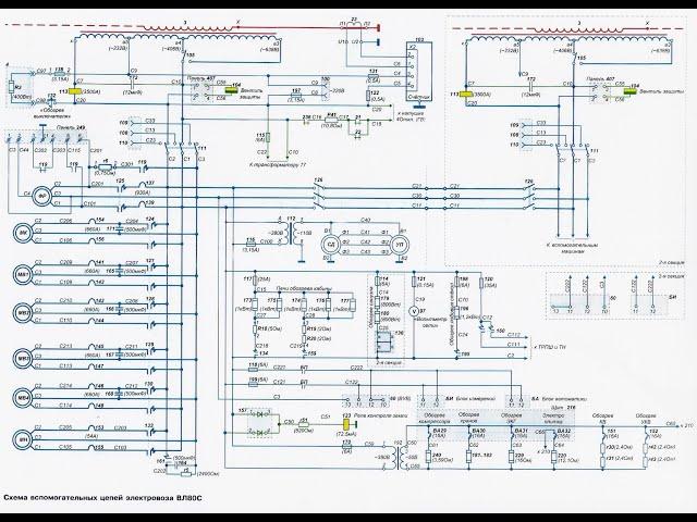 Учебный фильм "Силовые цепи вспомогательных машин электровоза ВЛ80С".