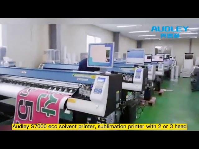 Audley S7000 eco solvent sublimation inkjet printer with 2 or 3heads